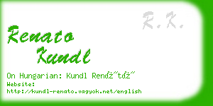 renato kundl business card